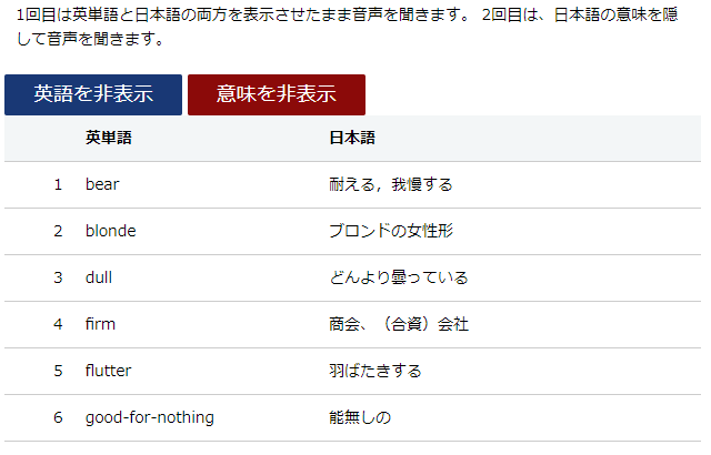 単語帳イメージ